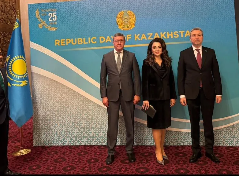 Nezaket Emine Atasoy, President of the International Investment and Business Confederation (ULUSKON) and United Nations Goodwill Ambassador, attended the Kazakhstan National Day ceremony
