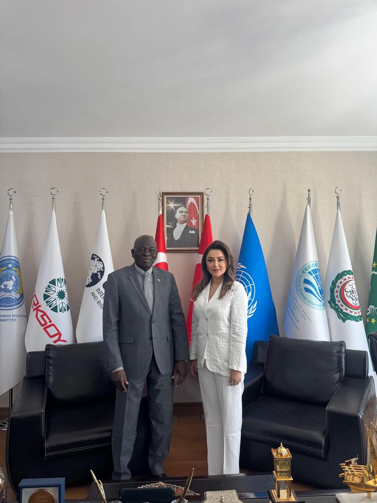 Gambıa Ambassador Vısıts Uluskon Presıdent Nezaket Emine Atasoy