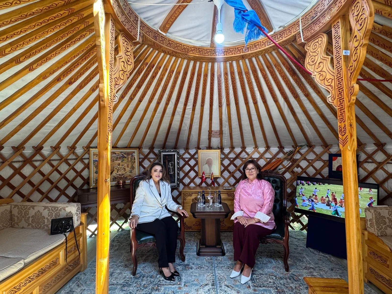 ULUSKON President Nezaket Emine Atasoy Visits Ambassador of Mongolia Lkhagvasuren Ochir