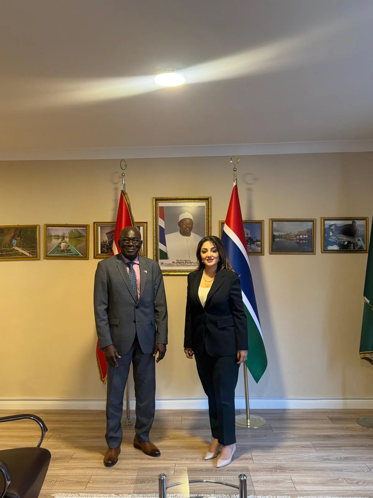 # ULUSKON President Nezaket Emine Atasoy Visits the Embassy of The Gambia