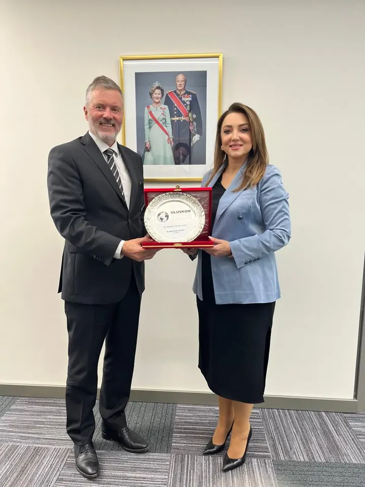 ULUSKON President Atasoy met with Norwegian Ambassador Gaarder
