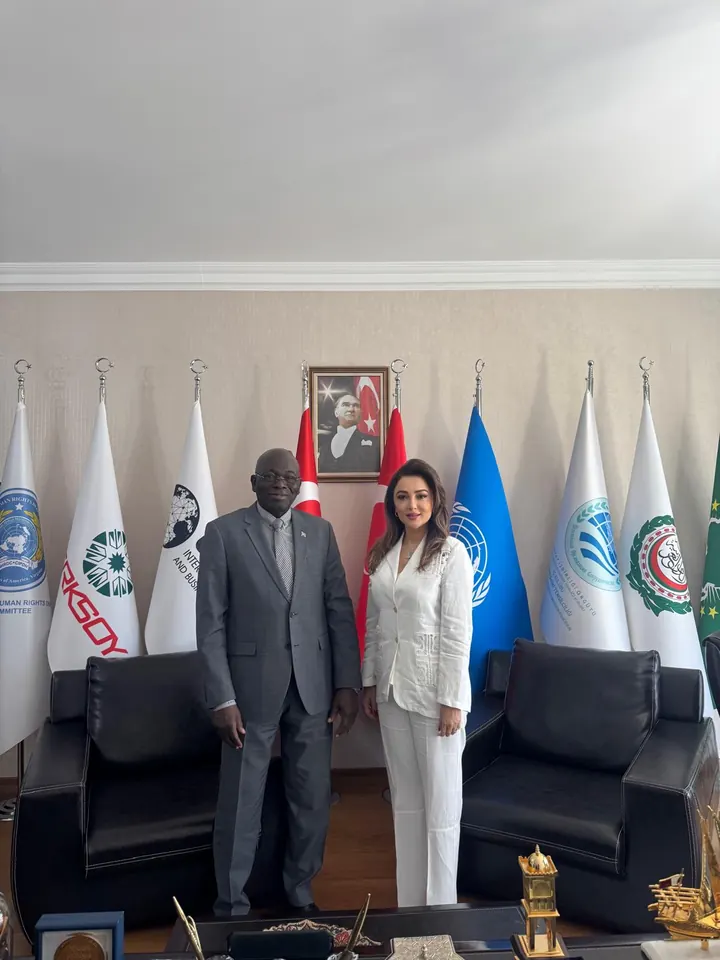 Gambıa Ambassador Vısıts Uluskon Presıdent Nezaket Emine Atasoy