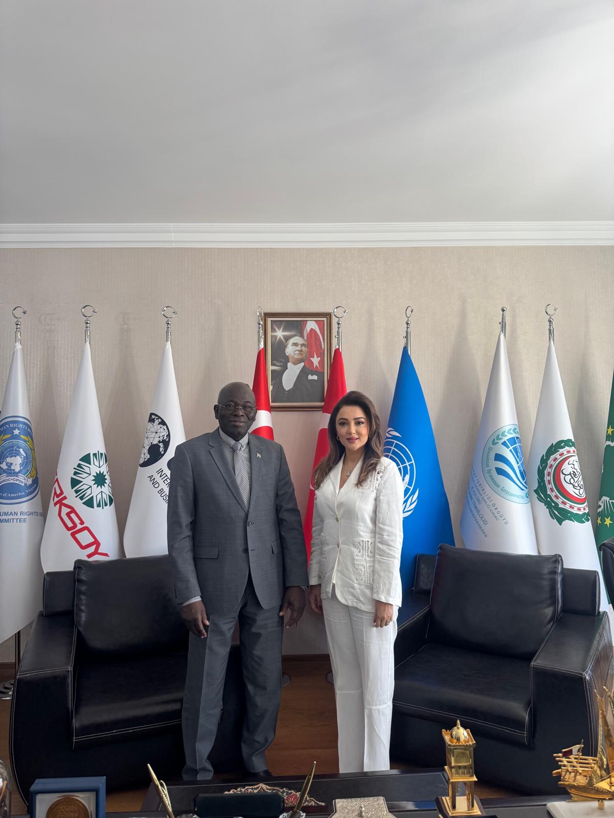 GAMBIA AMBASSADOR VISITS ULUSKON PRESIDENT NEZAKET EMİNE ATASOY